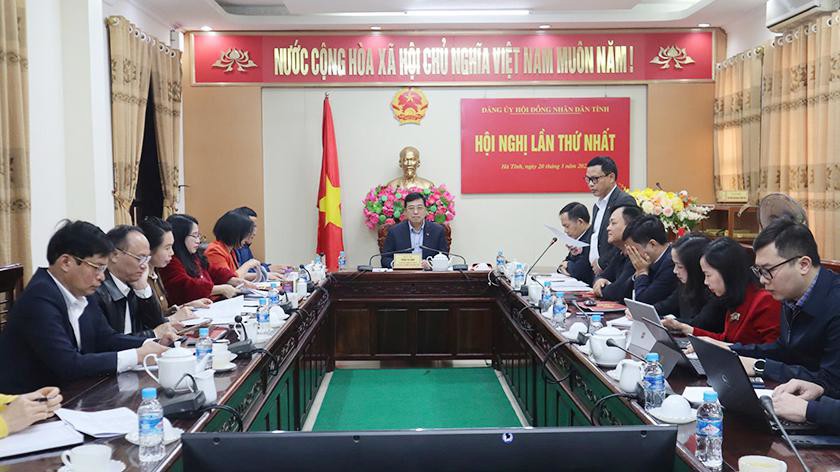 Hội nghị lần thứ nhất Ban Chấp hành Đảng bộ Hội đồng nhân dân tỉnh Hà Tĩnh