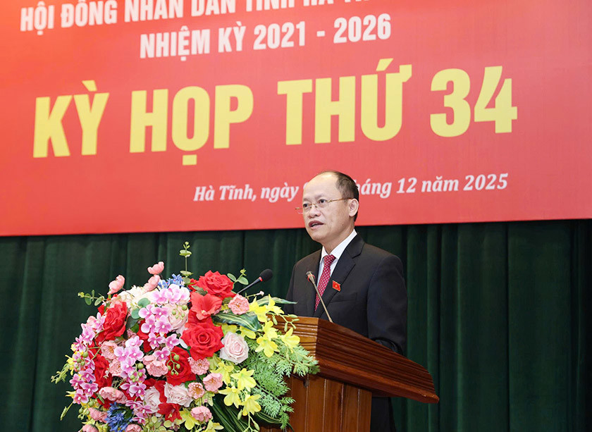 Khai mạc Kỳ họp thứ 34 HĐND tỉnh: Quyết nghị nhiều nội dung quan trọng phát triển Hà Tĩnh năm 2026