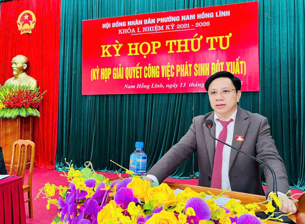 HĐND phường Nam Hồng Lĩnh: Thông qua 4 nghị quyết tại kỳ họp chuyên đề