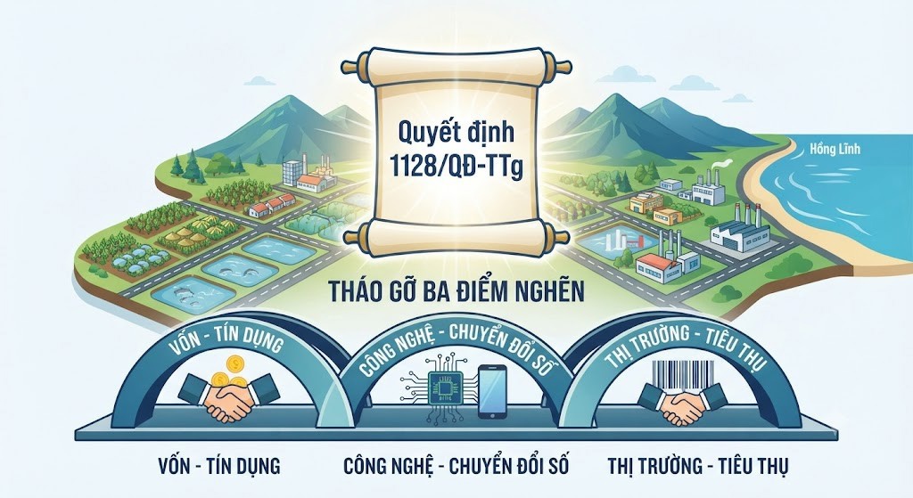 PHÁT TRIỂN KINH TẾ TẬP THỂ TẠI HÀ TĨNH:  GIẢI MÃ BÀI TOÁN "BA CẦN" ĐỂ HIỆN THỰC HÓA QUYẾT ĐỊNH 1128/2026/QĐ-TTG