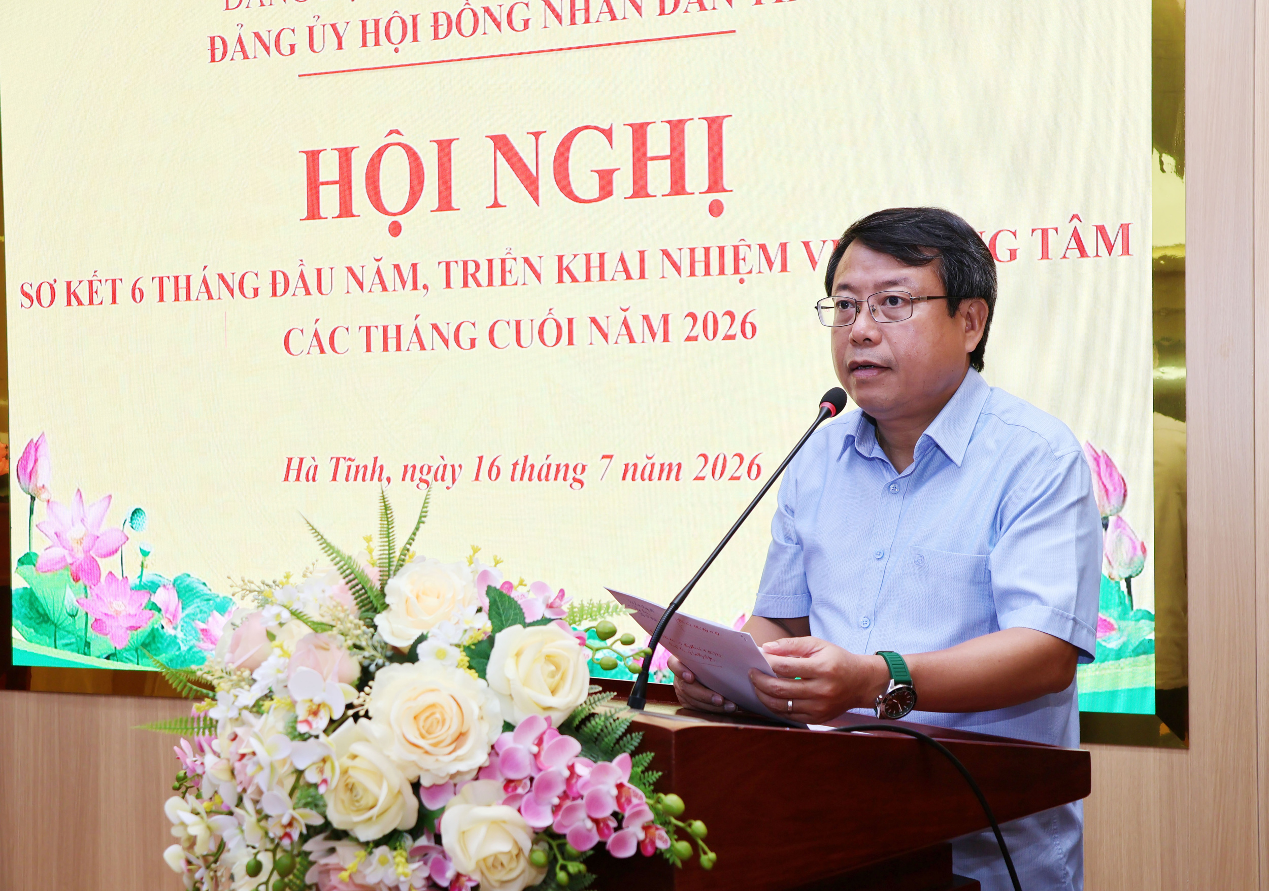 Đảng bộ HĐND tỉnh sơ kết công tác Đảng, chuyên môn 6 tháng đầu năm, triển khai nhiệm vụ trọng tâm 6 tháng cuối năm 2026