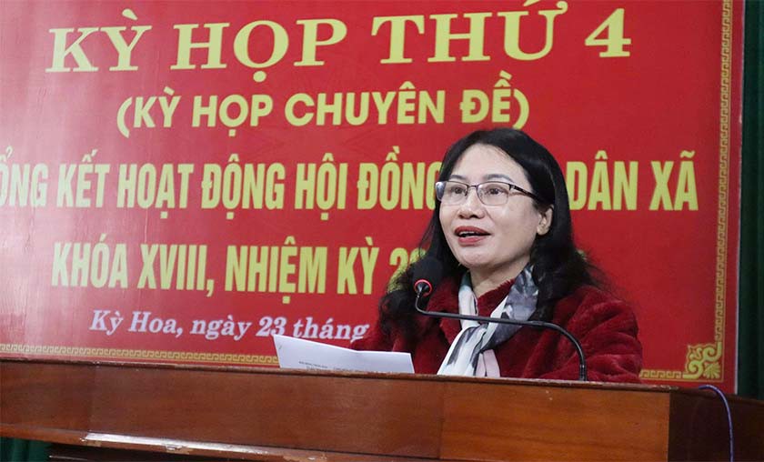 HĐND xã Kỳ Hoa tổ chức Kỳ họp thứ 4 (chuyên đề) và tổng kết hoạt động nhiệm kỳ 2021 – 2026
